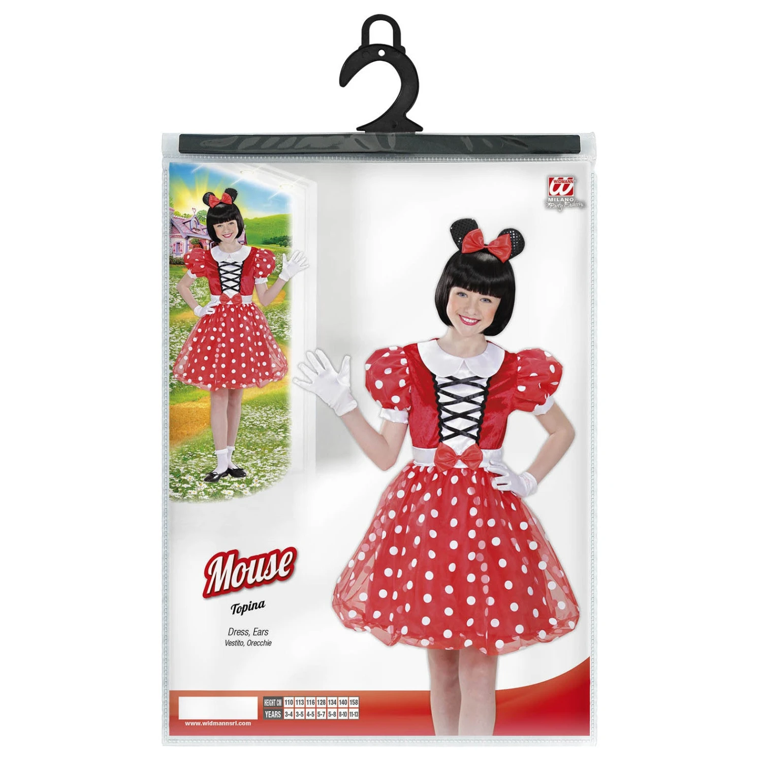 COSTUME TOPINA IN TULLE A POIS 5-7 ANNI 2 COSTUME TOPINA IN TULLE A POIS 5-7 ANNI - immagine 2