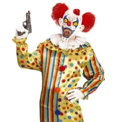 MASCHERA KILLER CLOWN CON MINI CILINDRO -Widmann 05402 e