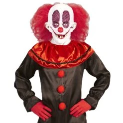 MASCHERA GOOFY CLOWN CON CAPELLI E COLLO -Widmann 05406 c