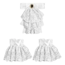 JABOT CON GEMMA E POLSINI IN PIZZO 7 JABOT CON GEMMA E POLSINI IN PIZZO -Widmann 07799 x