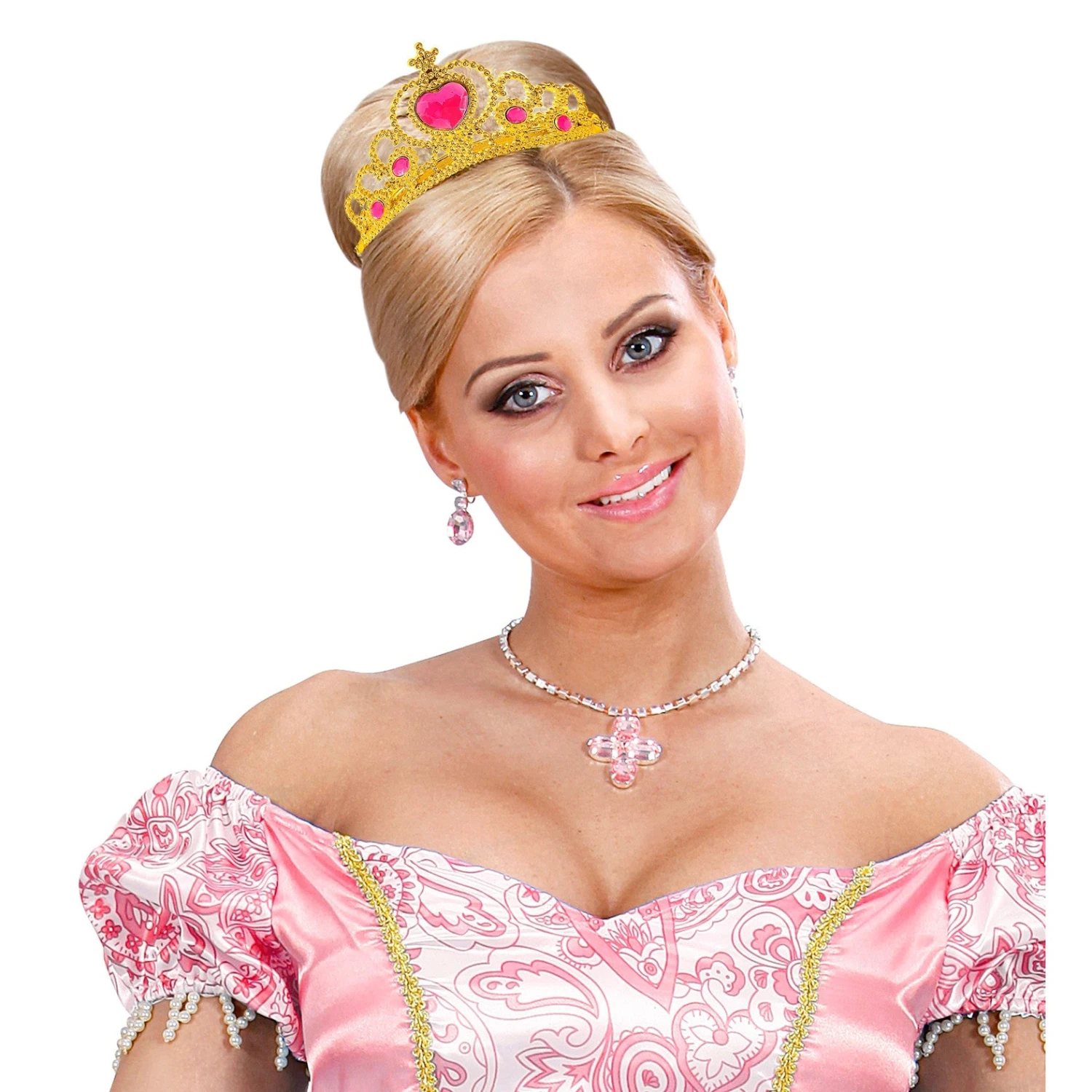 TIARA ORO CON GEMME ROSA 3 TIARA ORO CON GEMME ROSA - immagine 3