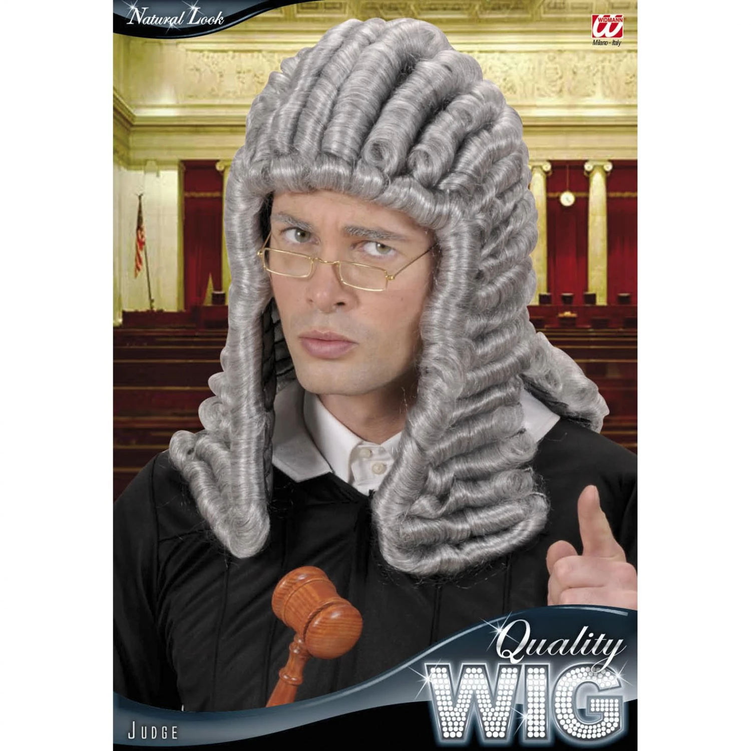 PARRUCCA GRIGIA DA GIUDICE 2 PARRUCCA GRIGIA DA GIUDICE - immagine 2