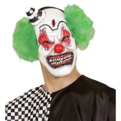 MASCHERA CLOWN KILLER CAPELLI VERDI