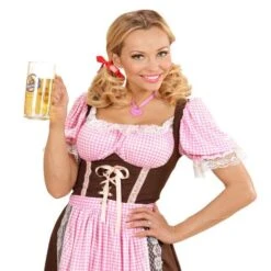 COLLANA SCACCHI ROSA BIANCO CUORE -Widmann 14463 3