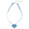 COLLANA SCACCHI CELESTE BIANCO CUORE