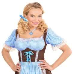 COLLANA SCACCHI CELESTE BIANCO CUORE 6 COLLANA SCACCHI CELESTE BIANCO CUORE -Widmann 14464 3