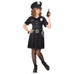 WIDMANN COSTUME VESTITO ABITO TRAVESTIMENTO CARNEVALE HALLOWEEN COSPLAY BAMBINA POLIZIOTTA - 6555 (anni 05/07)