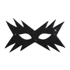 MASCHERA DOMINO GLITTER STELLA NERO