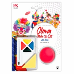 WIDMANN VESTITO CARNEVALE + ACCESSORI CLOWN COSTUME TROMBA SET TRUCCO CON NASO 5/7 ANNI TRAVESTIMENTO - 0695+4044N+2720T -Widmann 206833 3