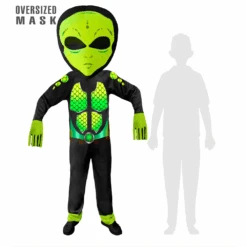 WIDMANN COSTUME VESTITO ABITO TRAVESTIMENTO CARNEVALE BAMBINO EXTRATERRESTRE ALIENO - 0193 (anni 08/10)