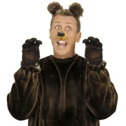 GUANTI MARRONI IN POLIESTERE -Widmann 20 3