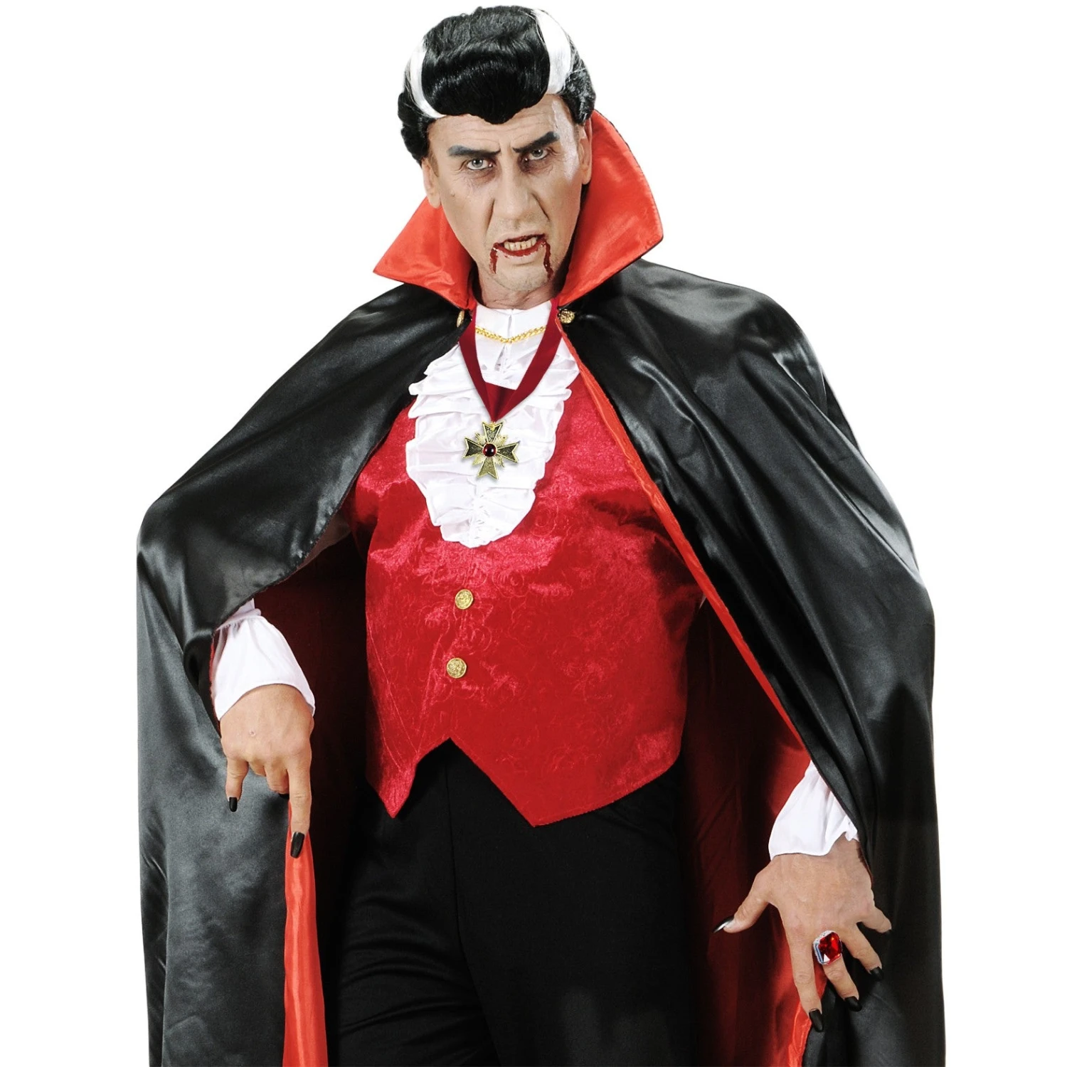 MAXI ANELLO LUSSO CON GEMMA ROSSA 4 MAXI ANELLO LUSSO CON GEMMA ROSSA - immagine 4