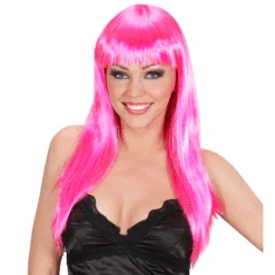 WIDMANN PARRUCCA BEAUTIFUL FUCSIA - ACCESSORI PER ABITO VESTITO TRAVESTIMENTO CARNEVALE - B0557