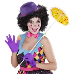 GUANTI VIOLA IN POLIESTERE -Widmann 2796 3