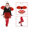 WIDMANN SET TRAVESTIMENTO + ACCESSORI COCCINELLA TUTU ALI ANTENNE CALZE COSTUME CARNEVALE (11/14 ANNI)