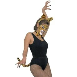 SET TIGRE ORECCHIE PAPILLON E CODA