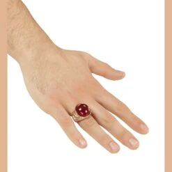 ANELLO ORO CON GEMMA ROSSA 8 ANELLO ORO CON GEMMA ROSSA -Widmann 46740 b