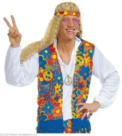 OCCHIALI HIPPIE ANNI 70 FIGLIO DEI FIORI -Widmann 6732P b