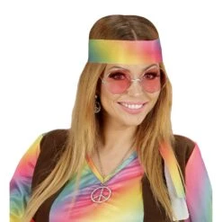 OCCHIALI ANNI 70 CON LENTI ROSA -Widmann 68625 c