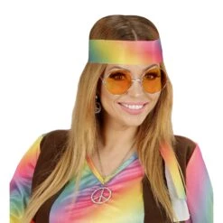 OCCHIALI ANNI 70 CON LENTI ARANCIONI -Widmann 68629 c