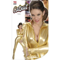 TUTA DONNA SEXY COLORE ORO TRAVESTIMENTO CARNEVALE