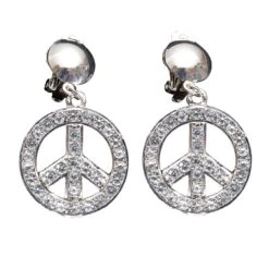 ORECCHINI PEACE AND LOVE CON STRASS