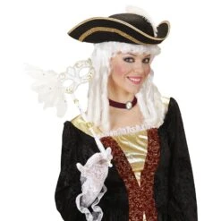 COLLARINO VELLUTO BURGUNDY CON GEMMA -Widmann 7966B c