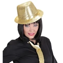 CAPPELLO PAILLETTES ORO