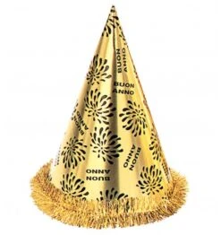 WIDMANN Cappello Cono Buon Anno Oro