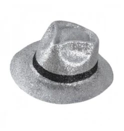 WIDMANN Cappello Fedora Glitter Argento