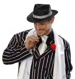 WIDMANN Cappello Fedora Glitter Nero -Widmann cappello fedora glitter nero 2