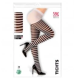 WIDMANN Calze A Righe Bianco Nero Travestimenti Festival Magia Giocoleria -Widmann collant rigati bianco nero 2