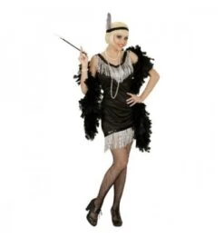 WIDMANN Costume Charleston Nero Con Frange Dlx
