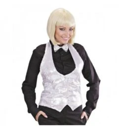 WIDMANN Gilet Donna In Paillettes Argento-contatti 0815262213-