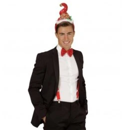 WIDMANN Mini Cappello Babbo Natale Con Papillon - Natale Festival. -Widmann mini cappello babbo natale con papillon 2