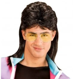 WIDMANN Parrucca Anni 80 Con Occhiali - Chiama Subito 0815262213
