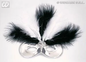 MASCHERA DOMINO CHAMPS-ELYSEES CON PIUME 1 MASCHERA DOMINO CHAMPS-ELYSEES CON PIUME